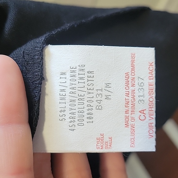 Black linen blend dress - Picture 5 of 6